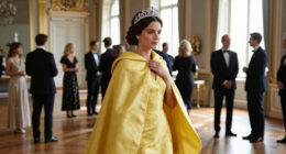 Princess Kate Pairs This Meaningful Tiara With A Lemon-Yellow Cape Dress From Elie Saab